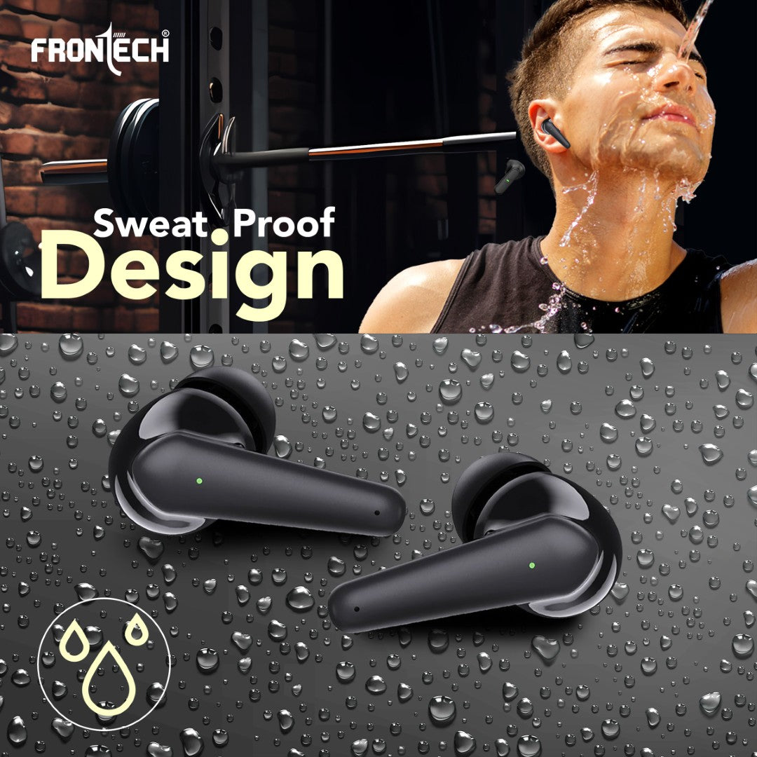 Frontech Wireless Earphone | Deep Bass, 35 Hrs Playtime, Bluetooth 5.3, Touch Control (EF-0063) Frontech Wireless Earphone | Deep Bass, 35 Hrs Playtime, Bluetooth 5.3, Touch Control (EF-0063)